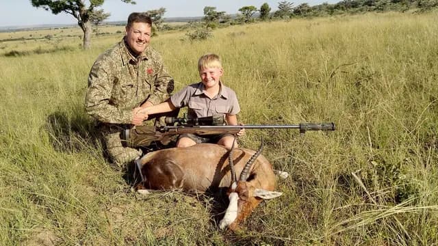 Long-Range Red Hartebeest Stalk with Bipod & Precision Rifle
