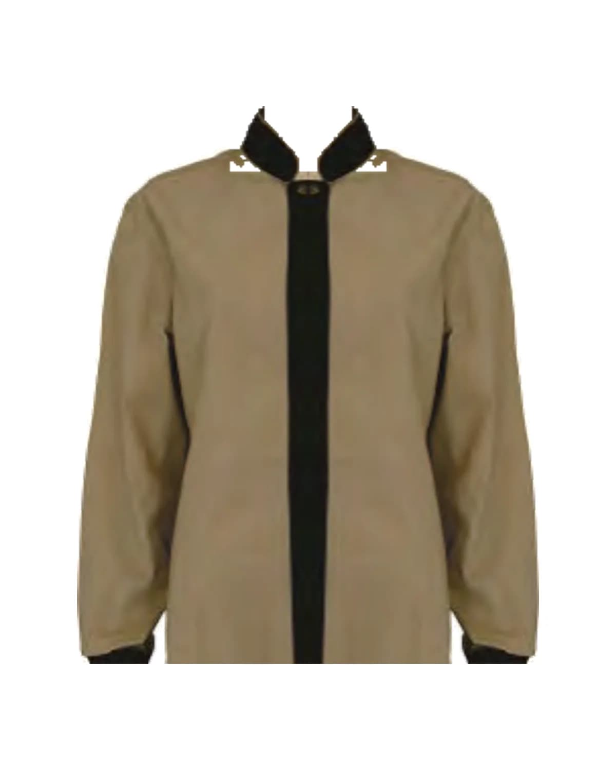 Ladies Open Mandarin Collar Shirt - Long Sleeve (Covered Buttonstand)