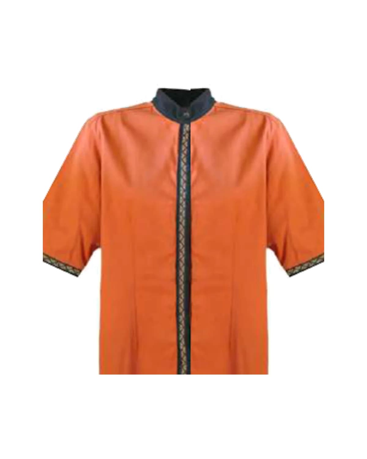 Ladies Mandarin Collar Button-Up Shirt SS (Optional Pockets & Trim)