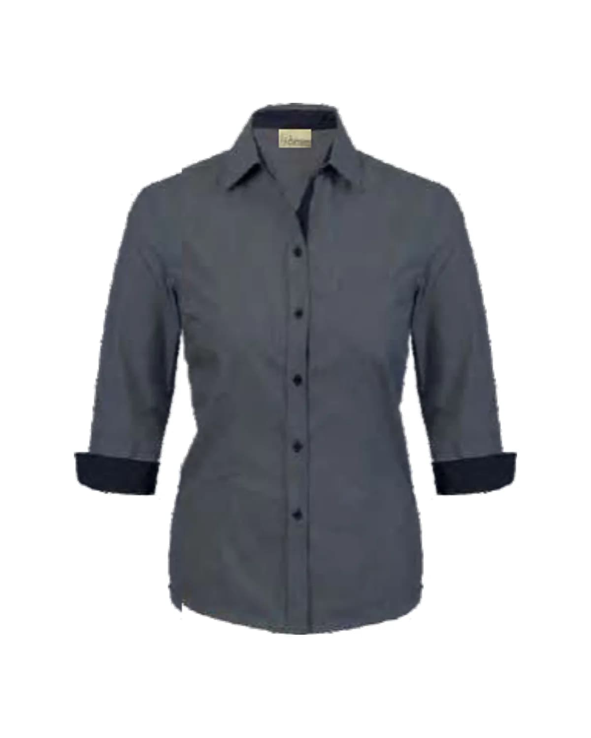 Ladies 3/4 Sleeve Blouse with Contrast Inner Collar & Cuffs