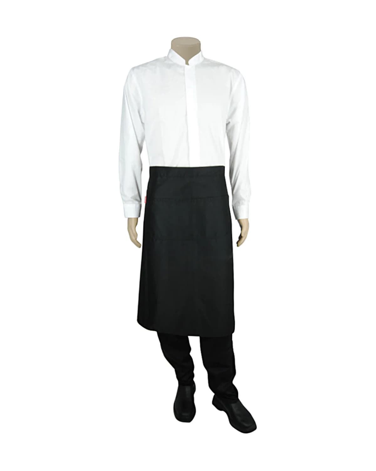 Half Apron: Rectangular Pocket Black
