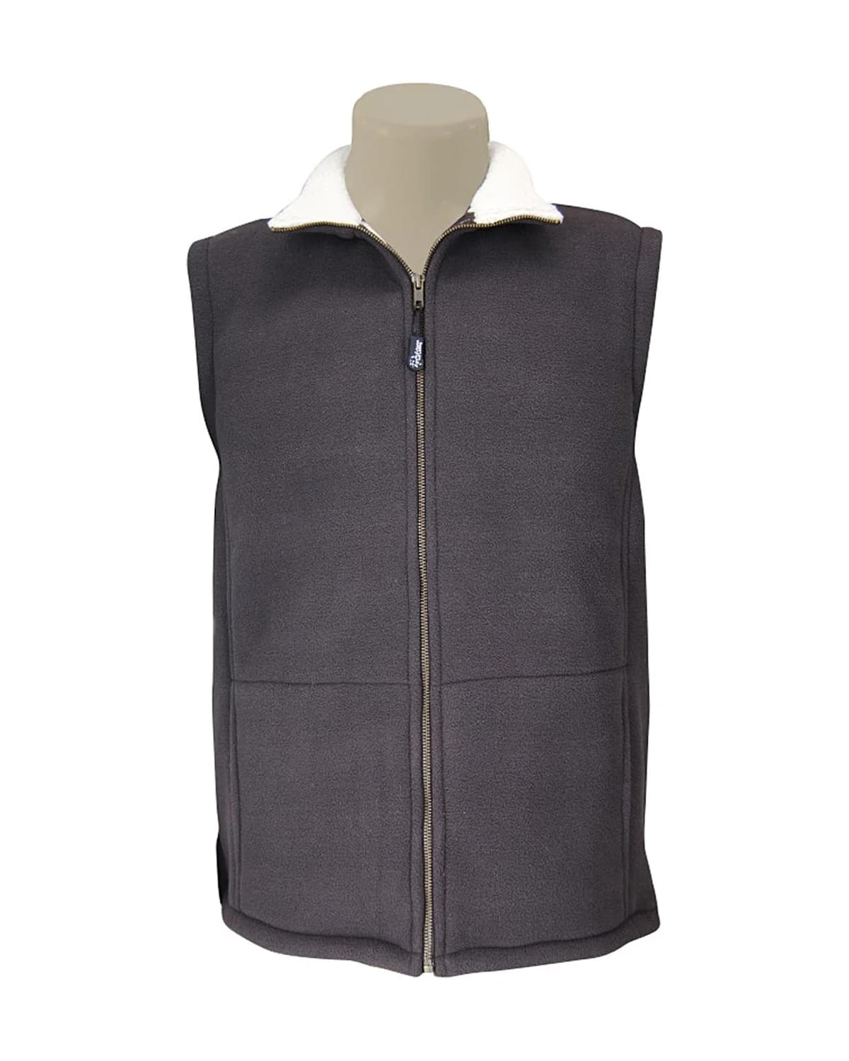 Unisex Sherpa Fleece Top With Pockets:  Sleeveless