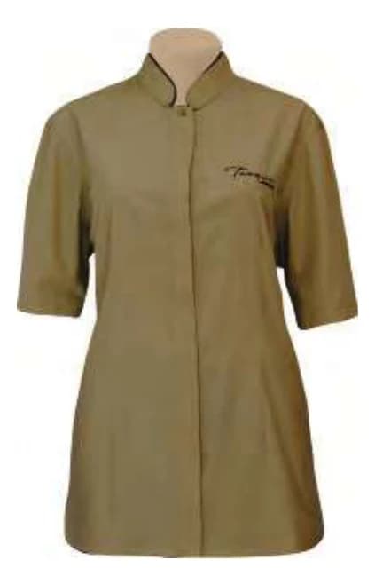 Ladies Shaped Mandarin Service Tunic - Short Sleeve - View 1