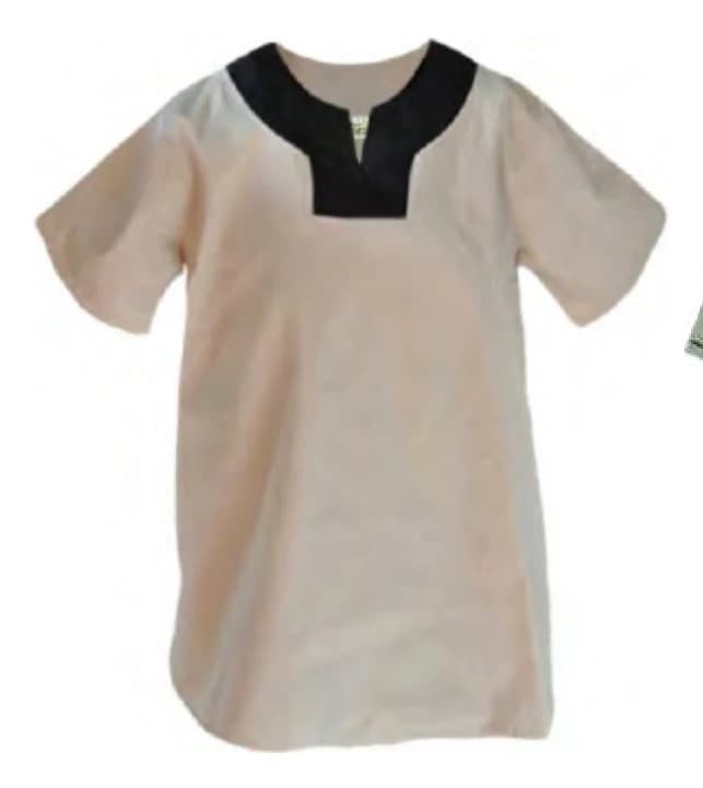 Unisex Housekeeping Tunic - Shweshwe Trim SS - View 1