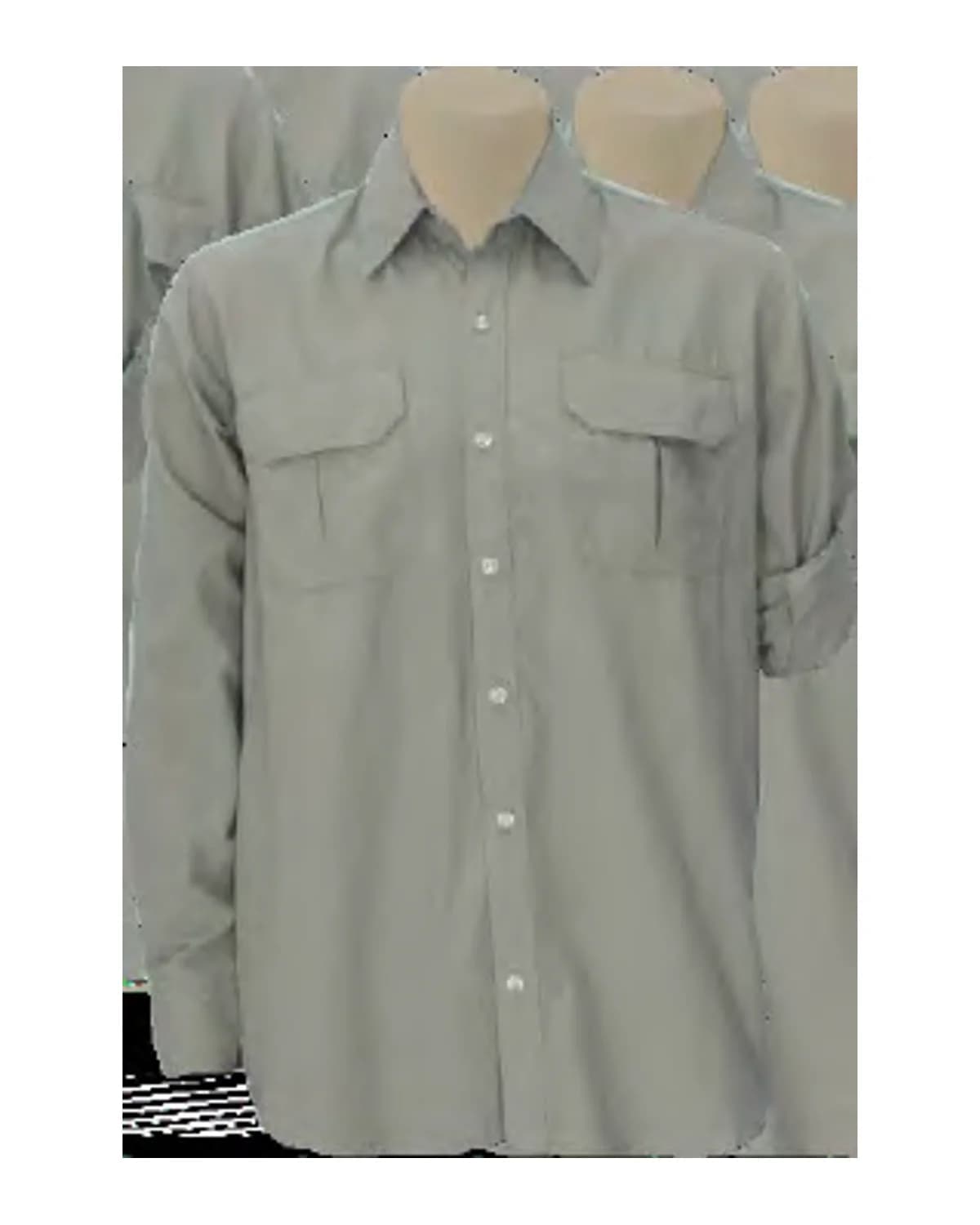 Men's Vented Bush Shirt - Long Sleeve - View 1