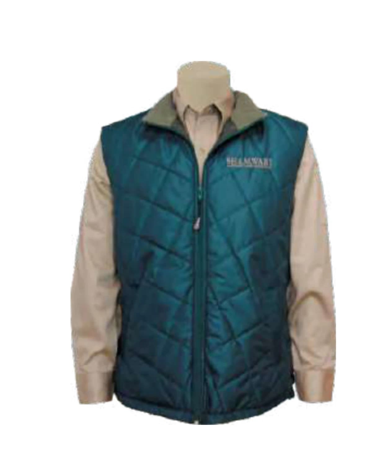 Men's Sleeveless Puffer Jacket with Diamond Stitching - View 1