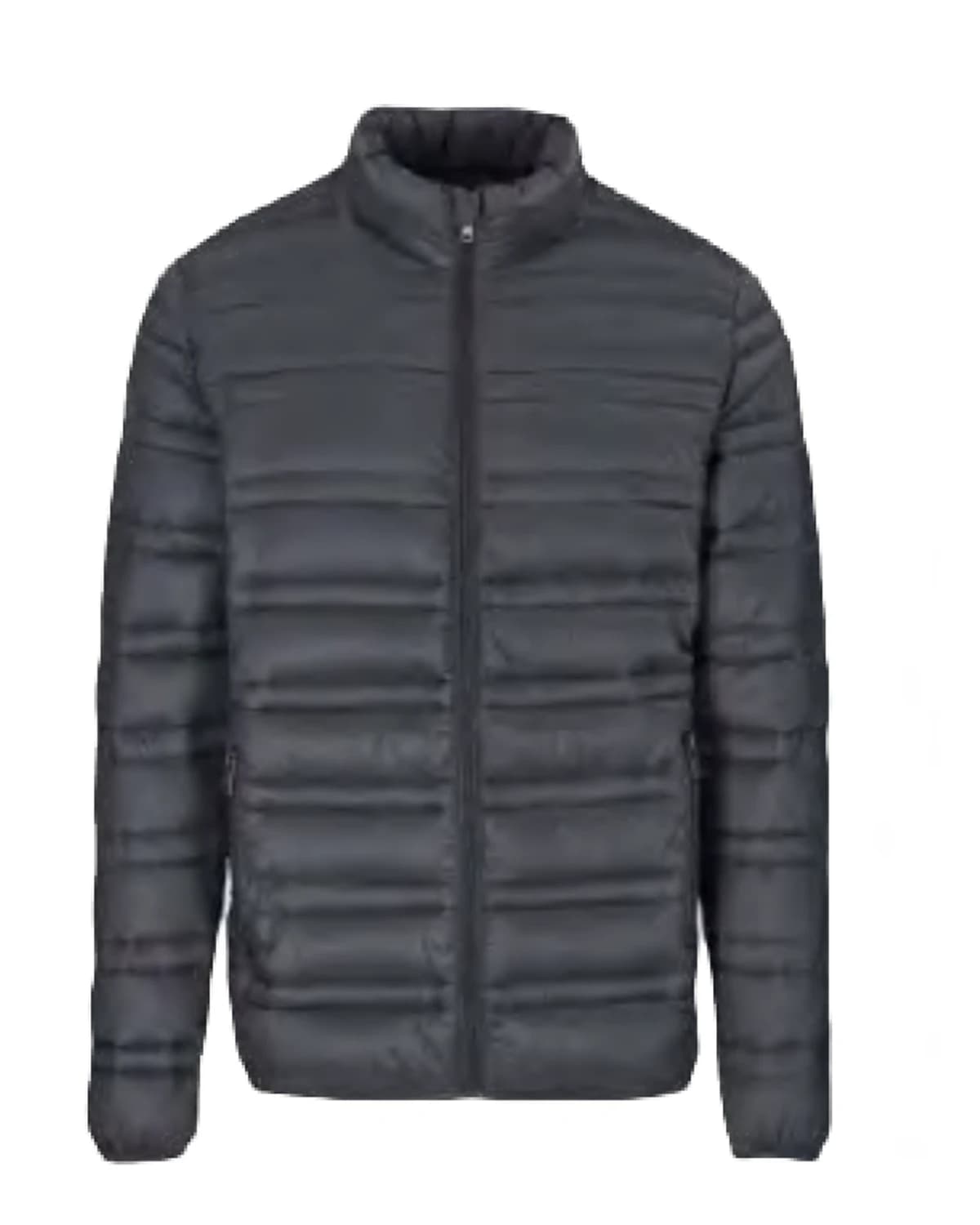 Men's Deluxe Puffer Jacket with Metal Zip & Pockets - View 1