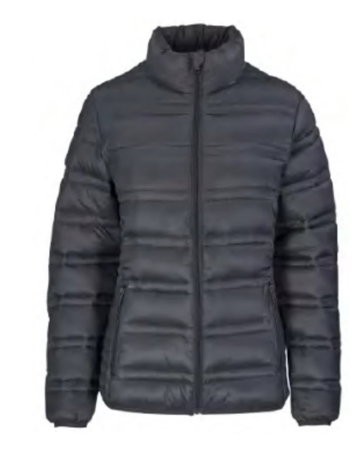 Ladies Deluxe Puffer Jacket with Metal Zip & Pockets - View 1