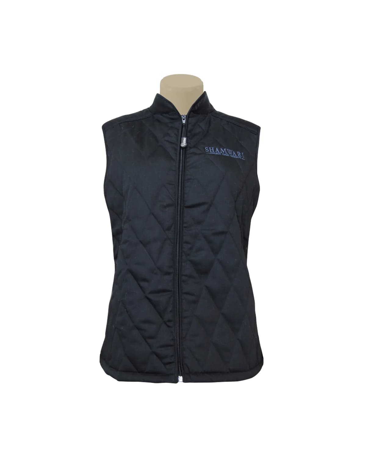 Ladies Quilted Sleeveless Jacket: Longer Length - View 1