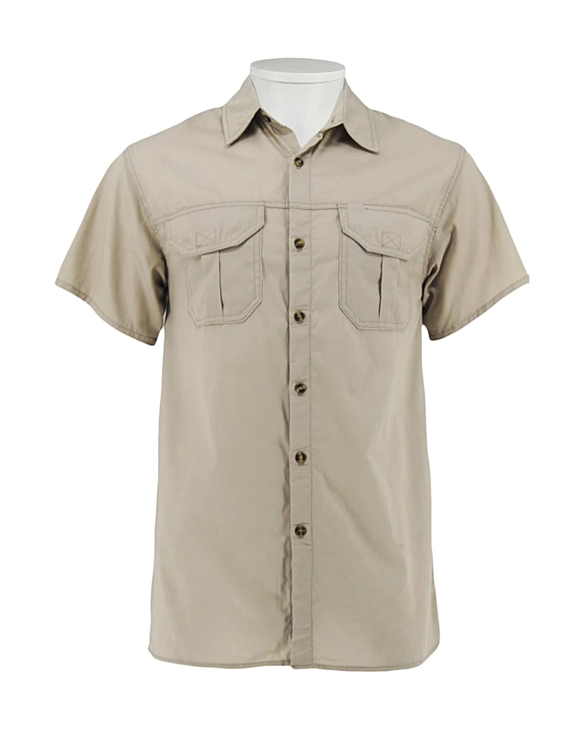 Mens Bush Shirt: Short-Sleeve (Cotton) - View 1