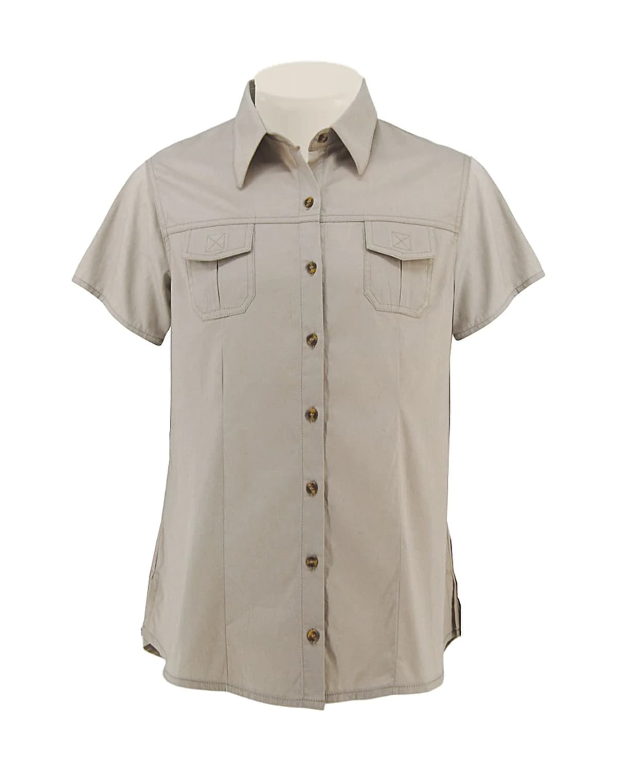 Ladies' Bush Shirt: Short-Sleeve (Cotton) - View 1