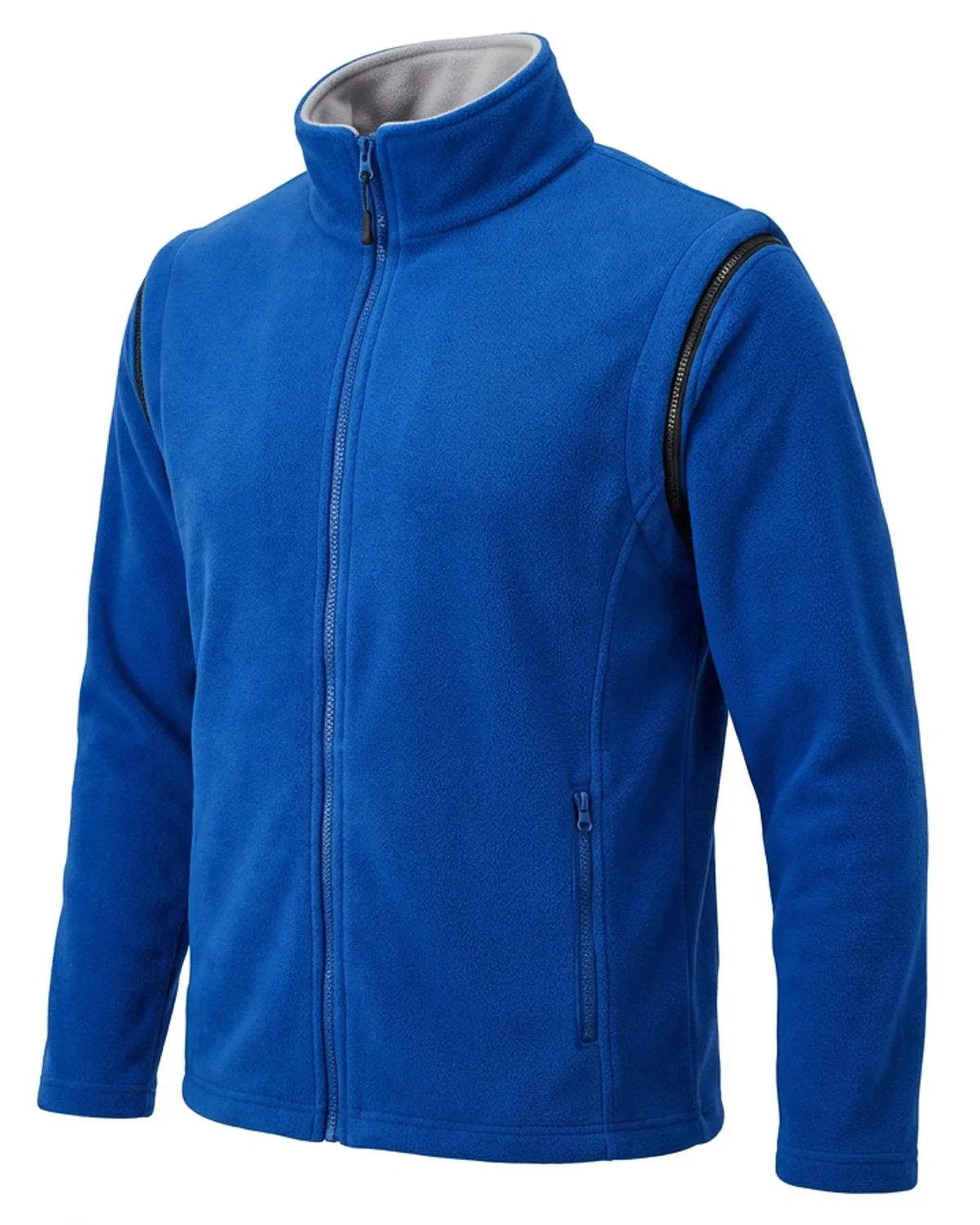 Ladies Polar Fleece Top with Zip-Off Sleeves & Pockets