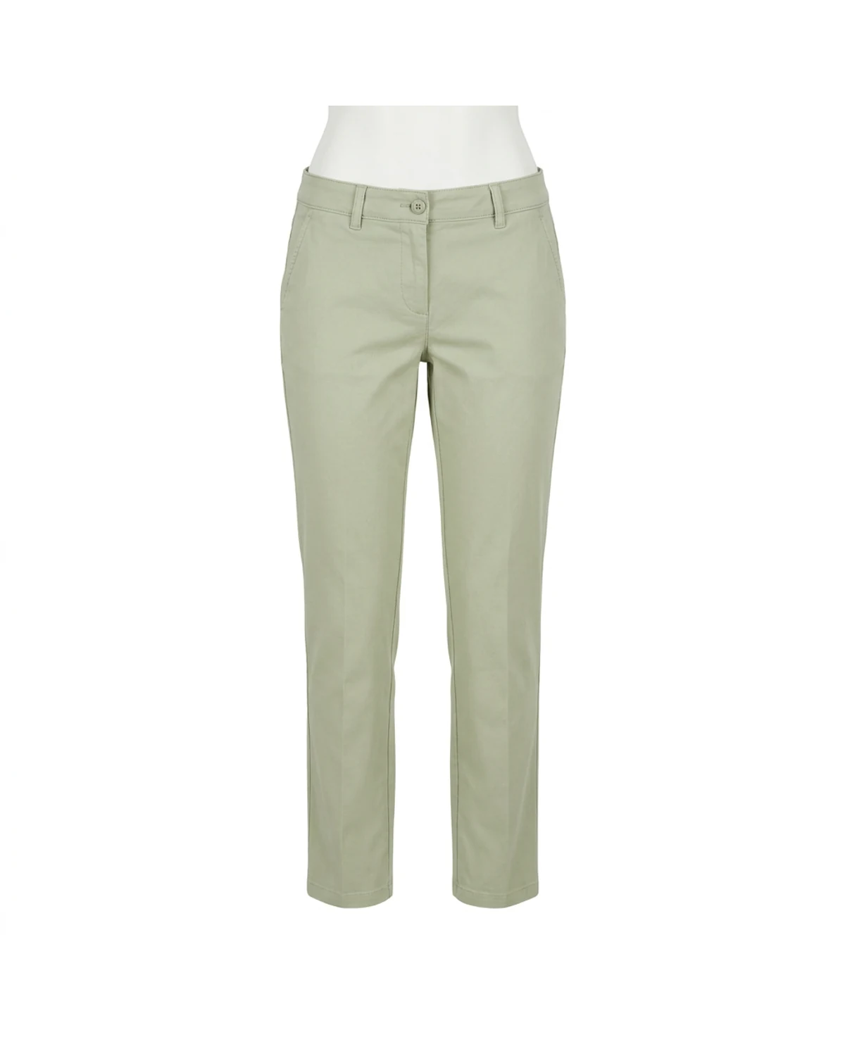 Ladies Low-Rise Flat Front Chino Trousers