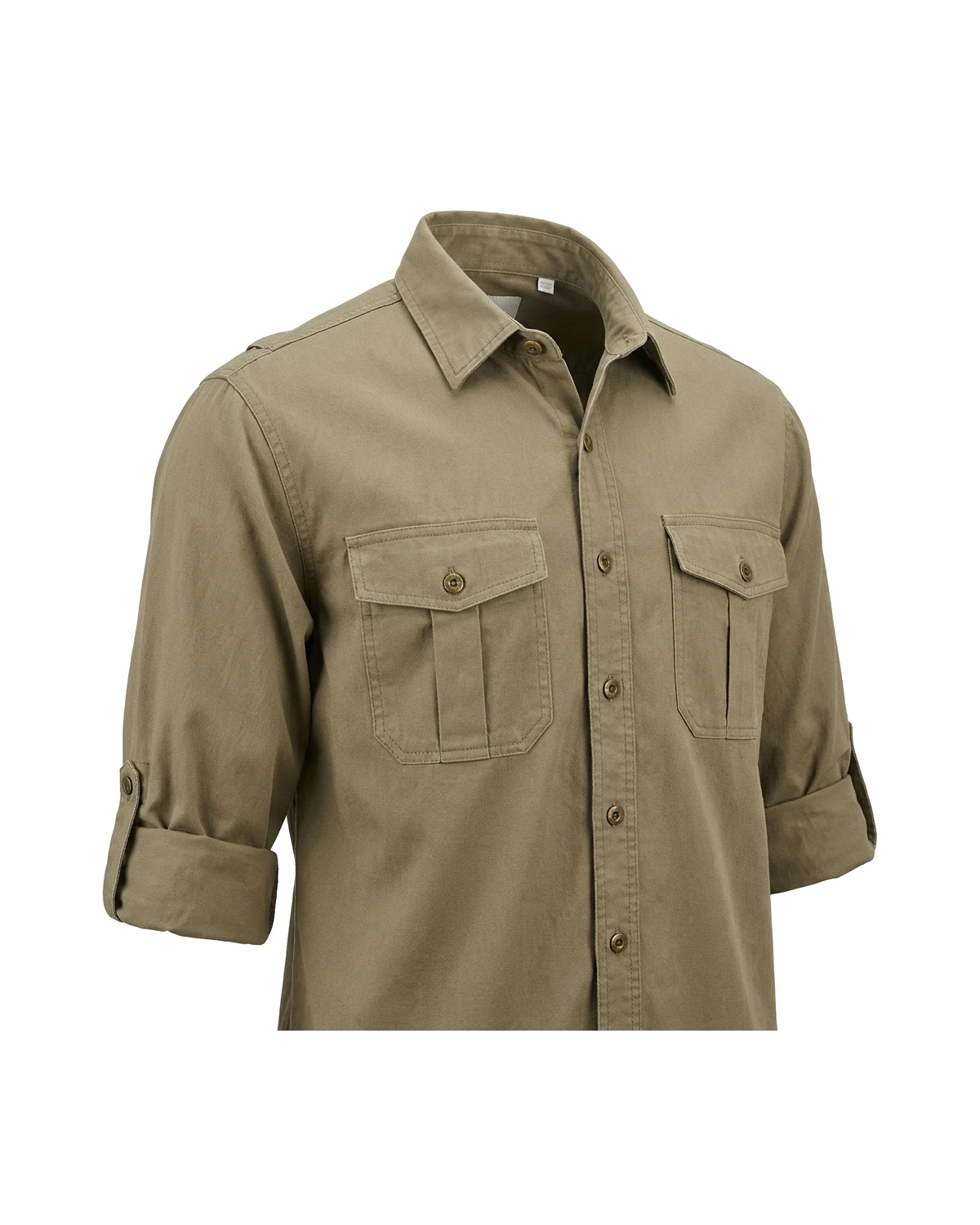 Men's Vented Bush Shirt - Long Sleeve
