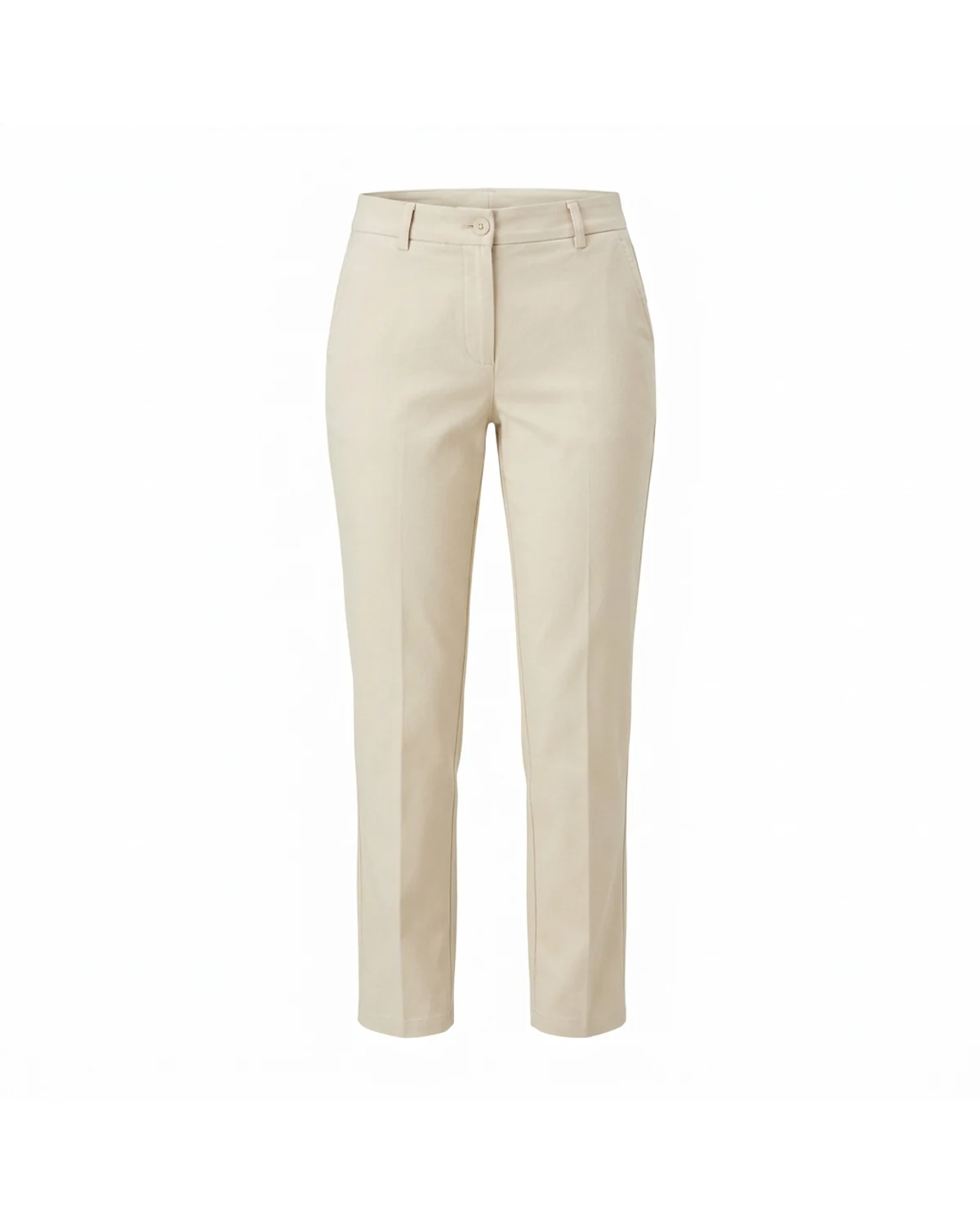 Ladies Mid-Rise Flat Front Chino Trousers