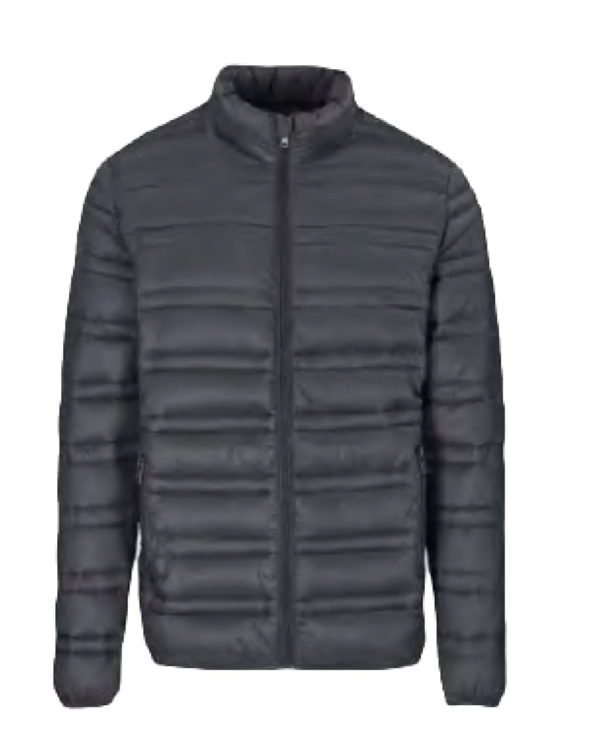 Men's Deluxe Puffer Jacket with Metal Zip & Pockets