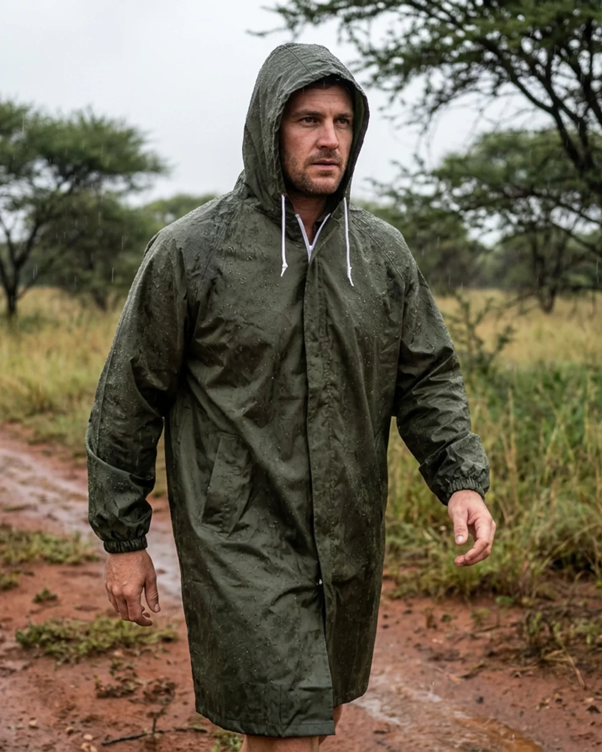1-Piece Full Length Raincoat in a Bag