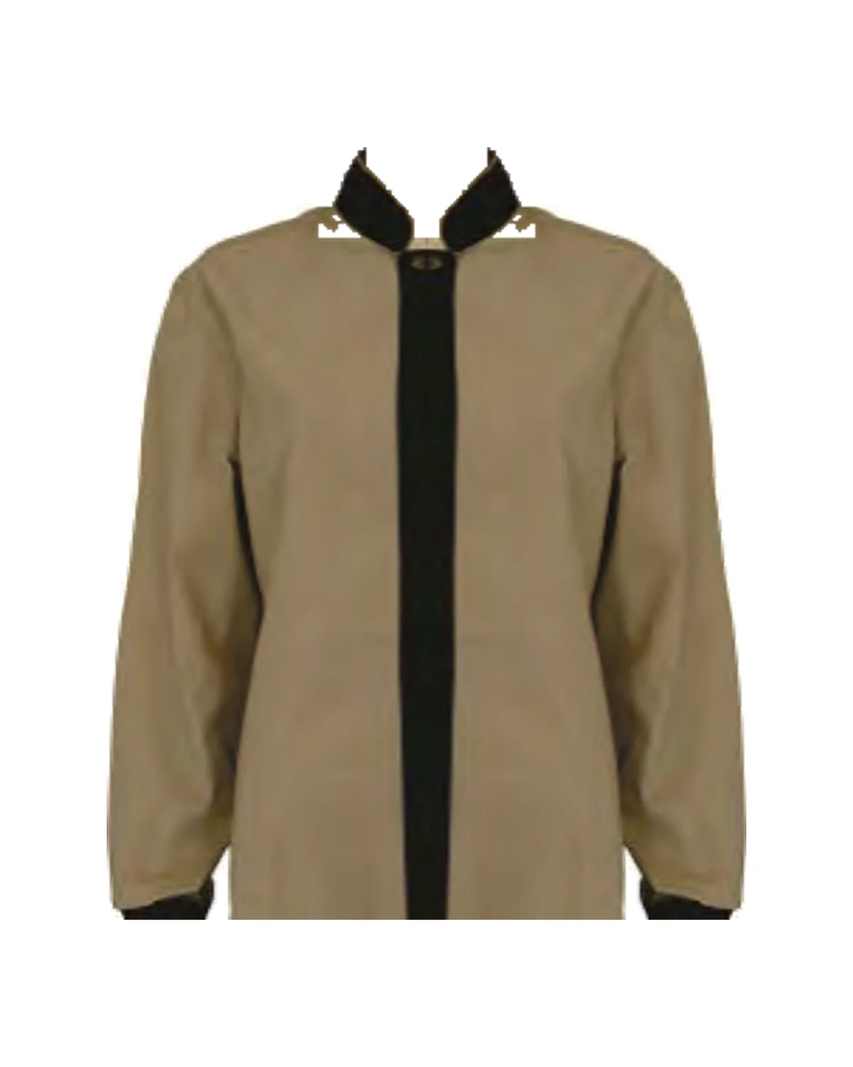 Ladies Open Mandarin Collar Shirt - Long Sleeve (Covered Buttonstand)