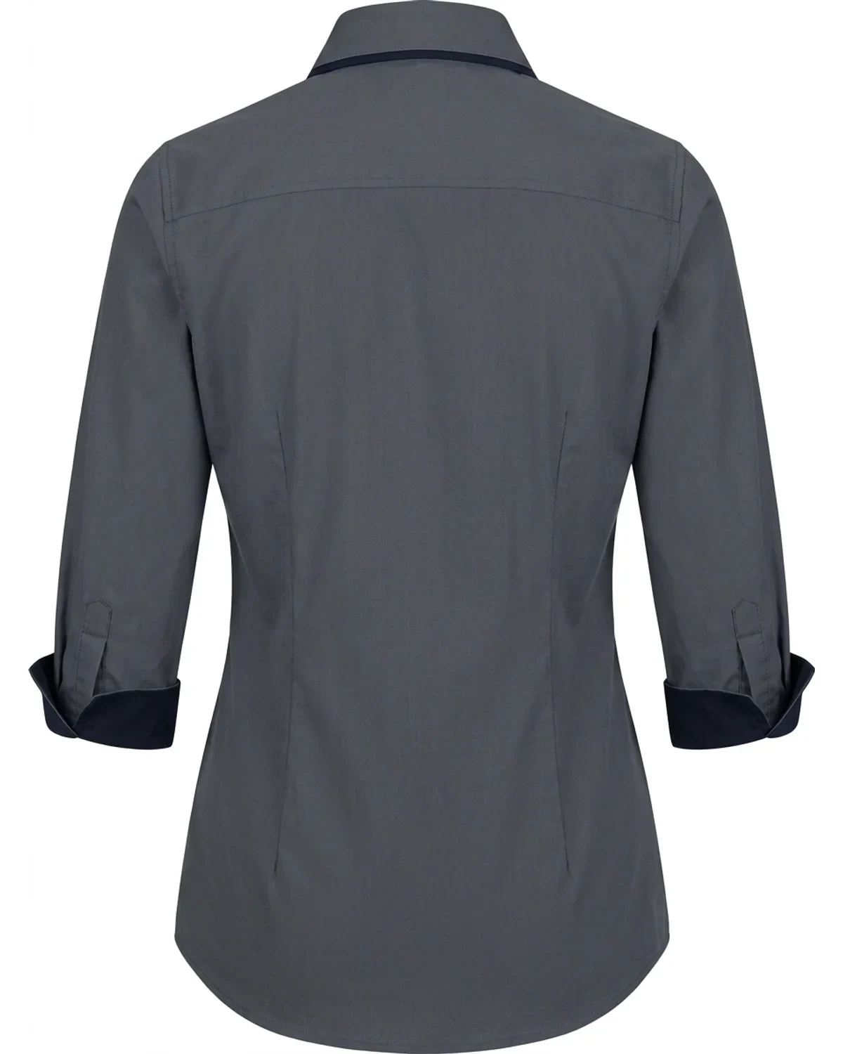 Ladies 3/4 Sleeve Blouse with Contrast Inner Collar & Cuffs