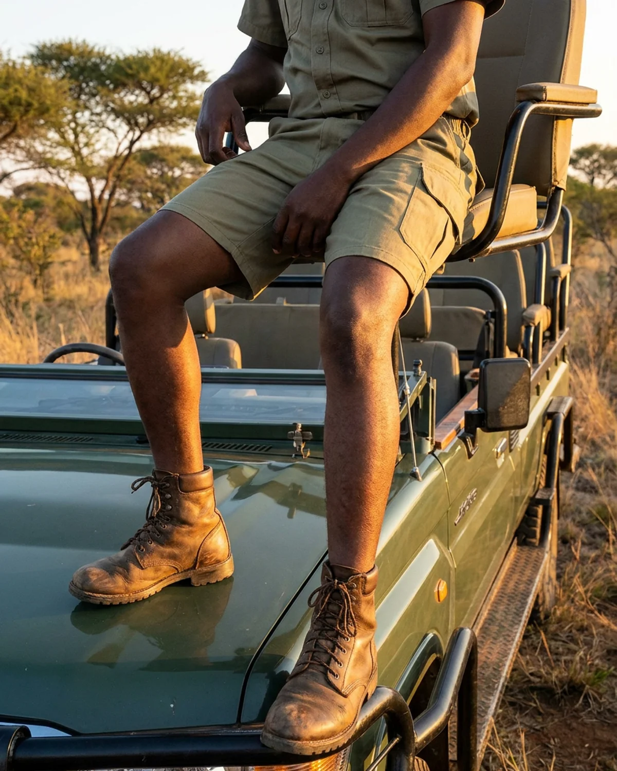 Tracker Cargo Shorts with Fly & Half-Elasticated Waistband