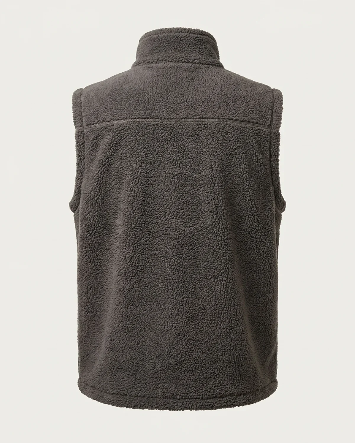 Unisex Sherpa Fleece Top With Pockets:  Sleeveless