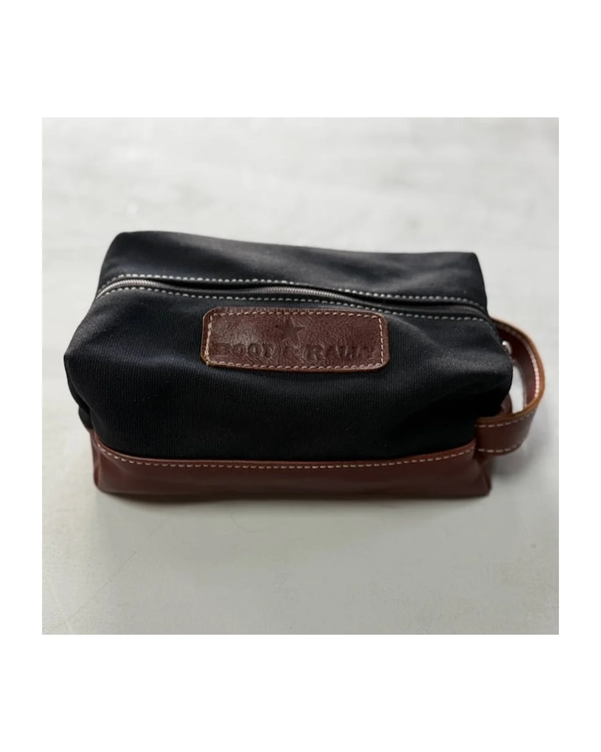 Canvas and Leather Shaving Bag - View 1
