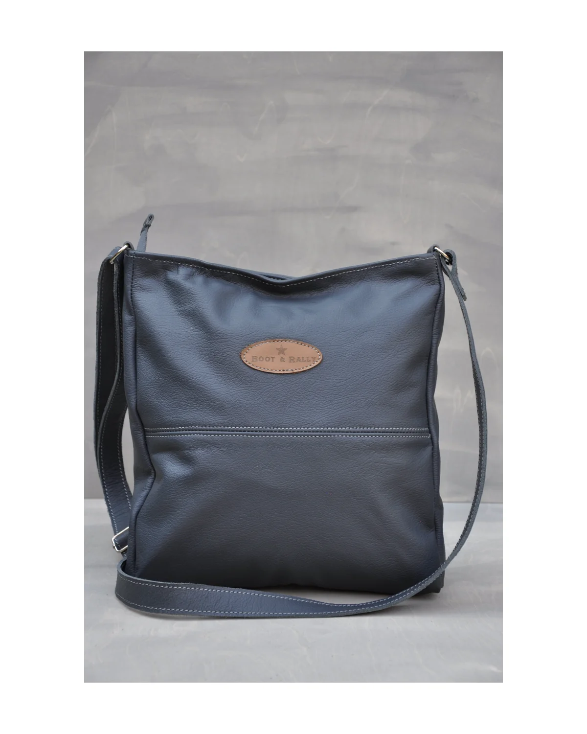 Sling Bag - Full Leather (Dark Blue) - View 1